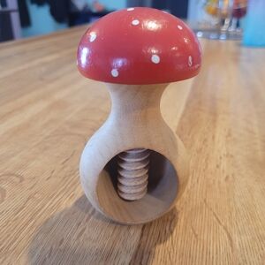 Red Mushroom Wooden Nutcracker